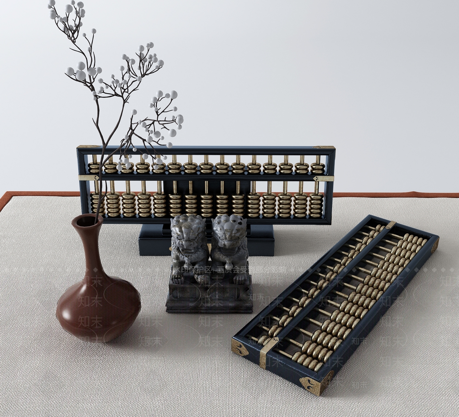 中式饰品摆件3D模型下载【ID:978025169】