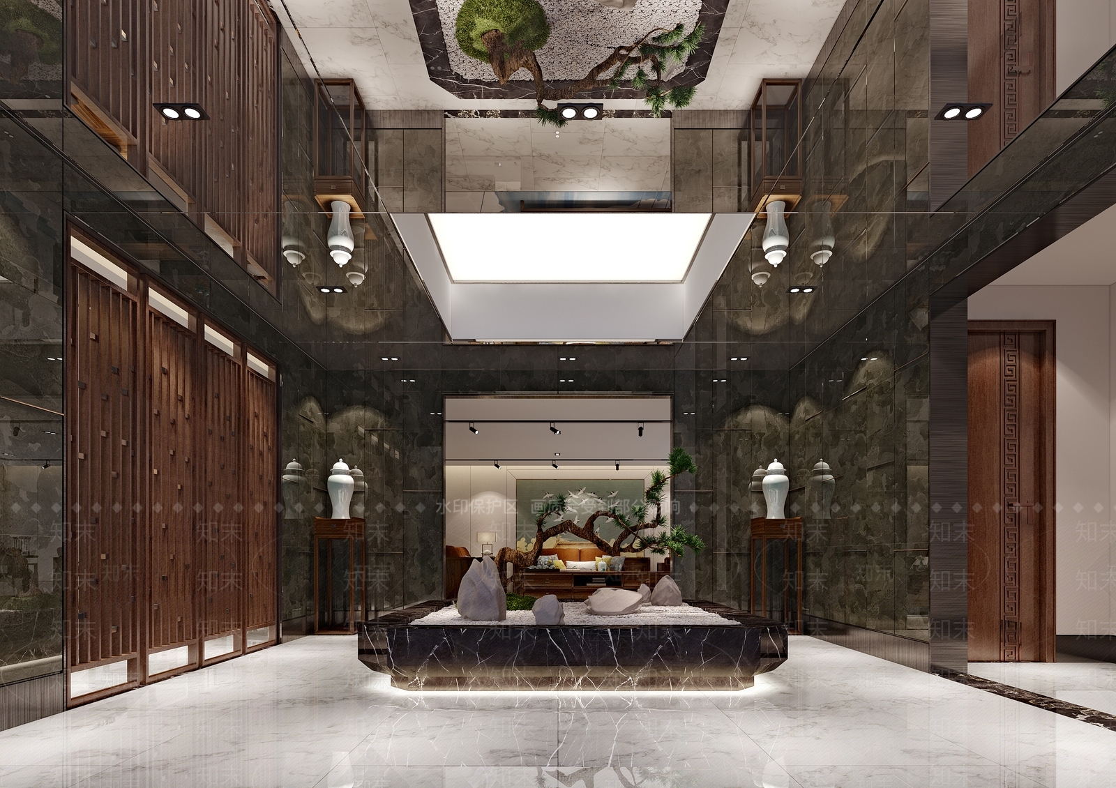 新中式家居展厅3D模型下载【ID:378051036】_知末3d模型网