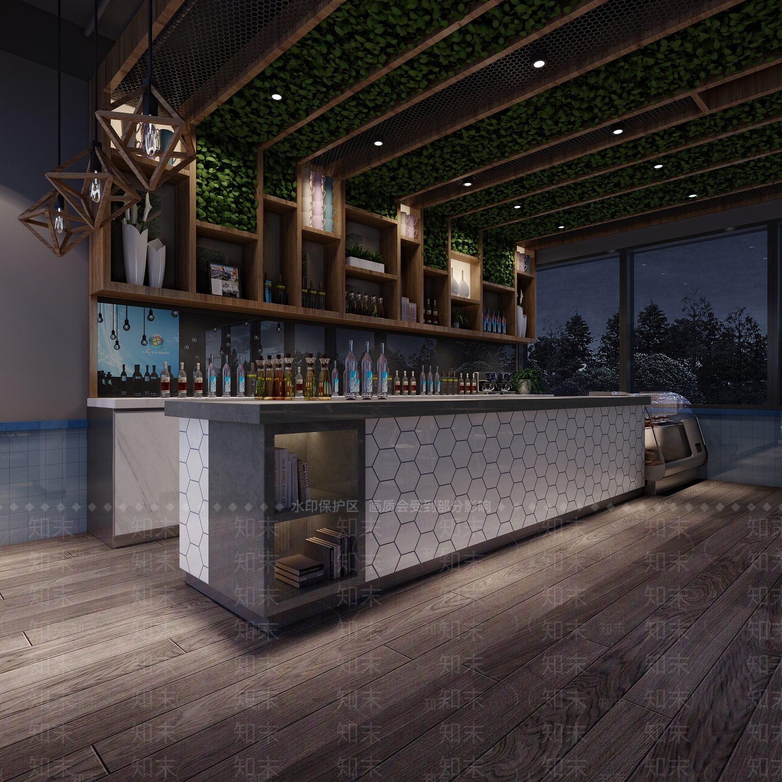 工业风西餐厅3D模型下载【ID:378062482】