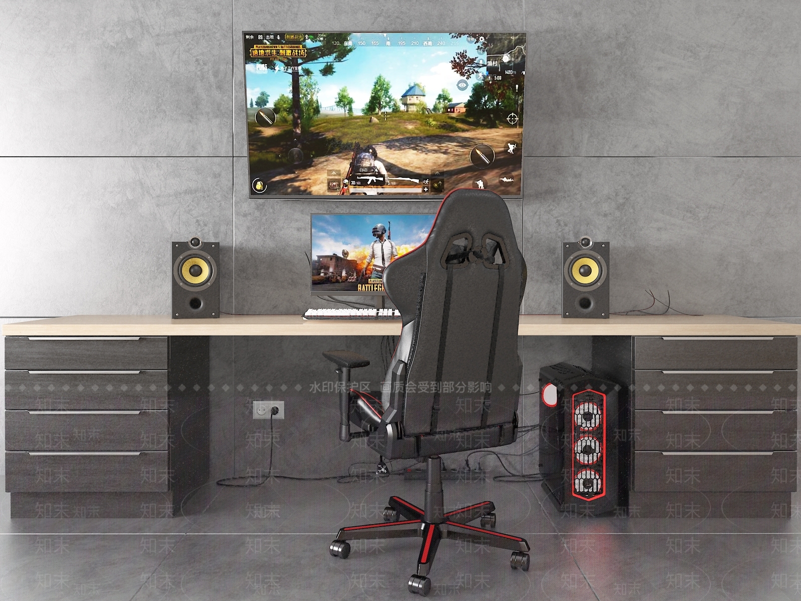现代休闲桌椅组合3D模型下载【ID:578064996】
