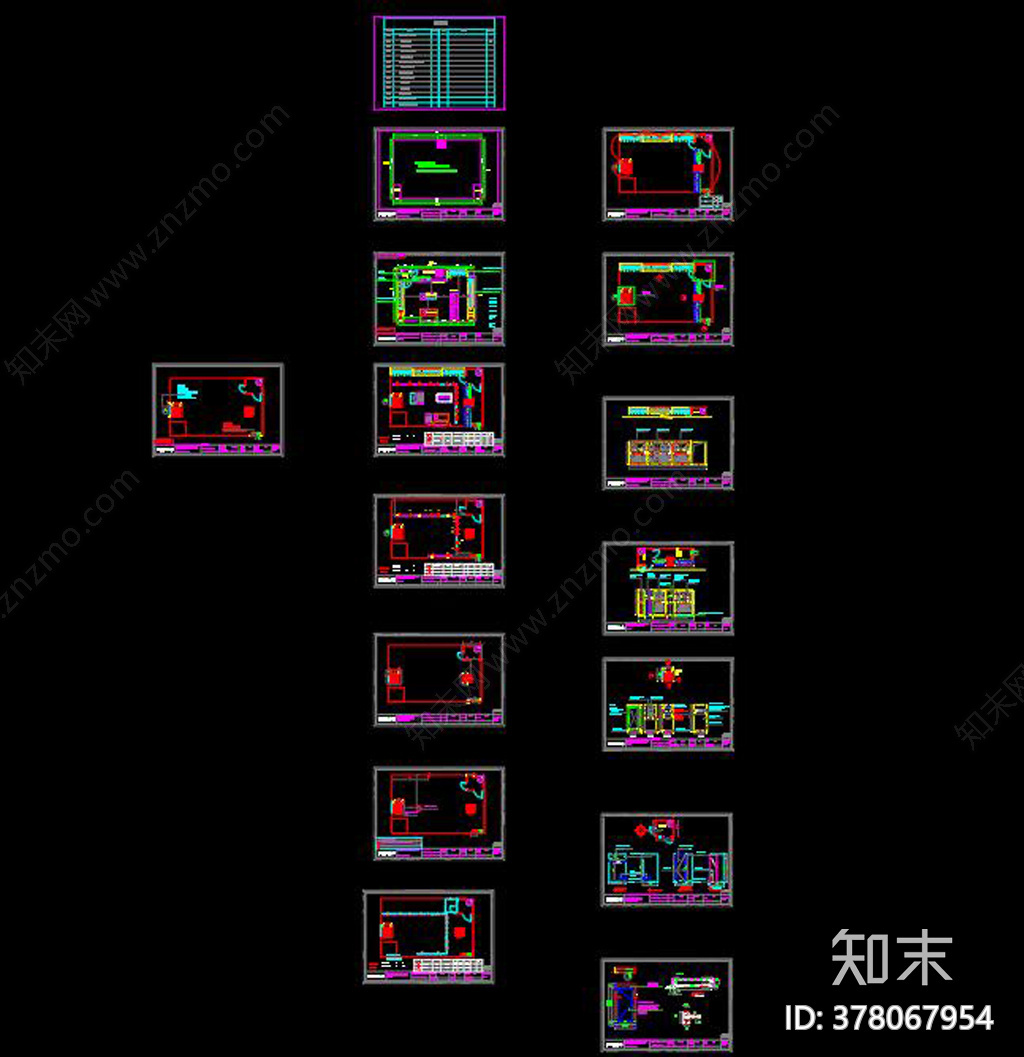 三套精品男装店cad施工图下载【ID:378067954】