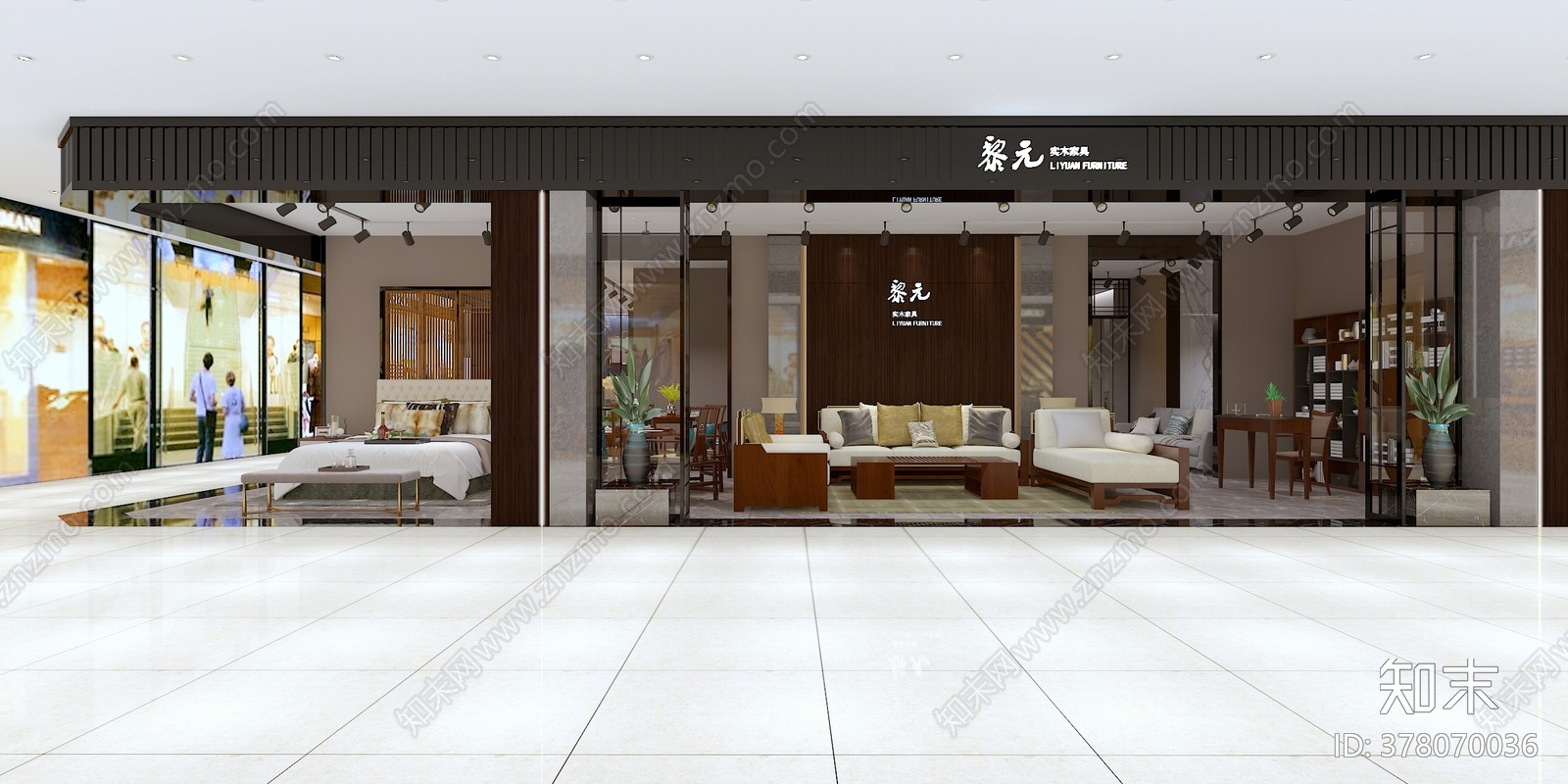 新中式家居专卖店3D模型下载【ID:378070036】