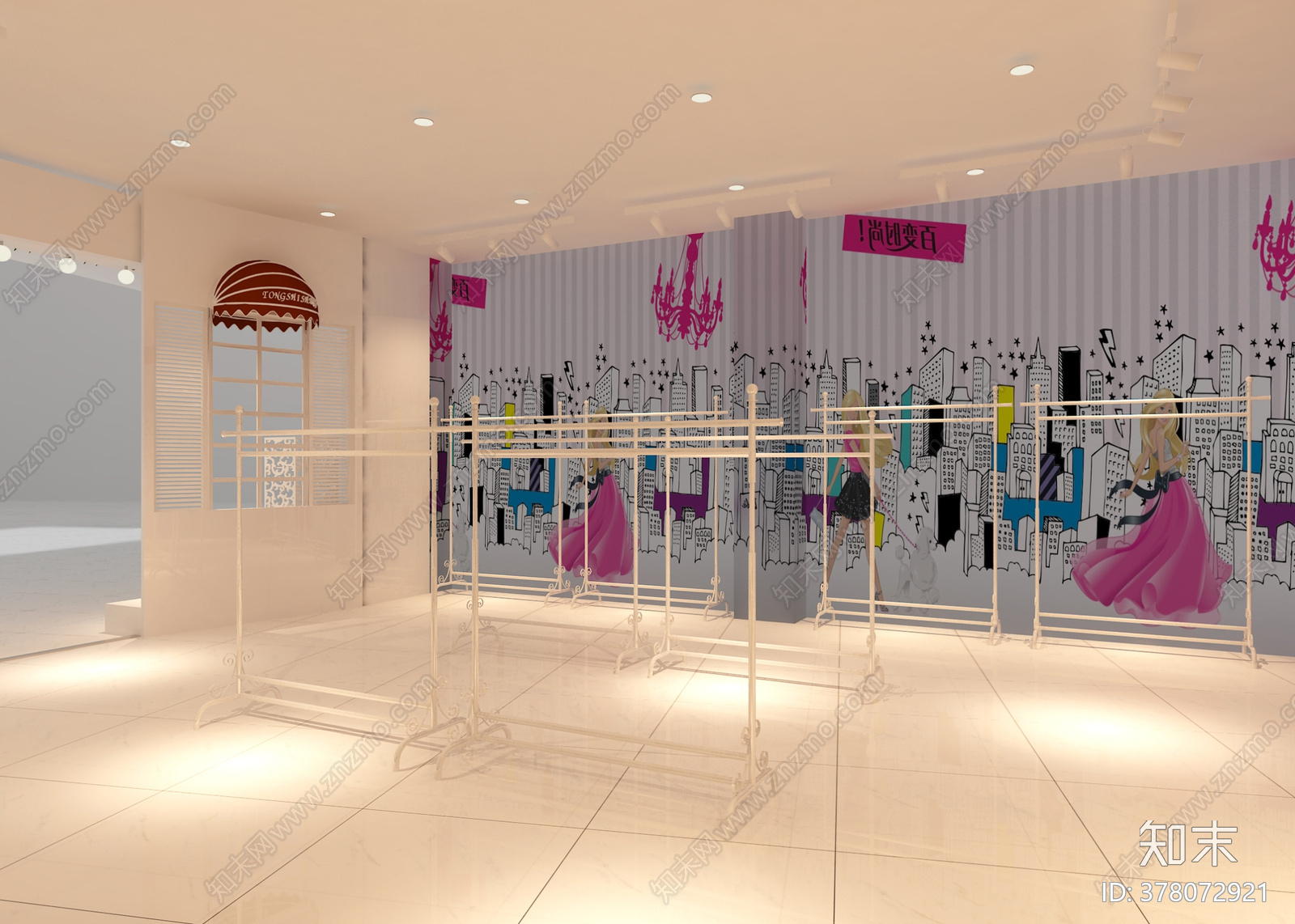 网红女装店cad施工图下载【ID:378072921】