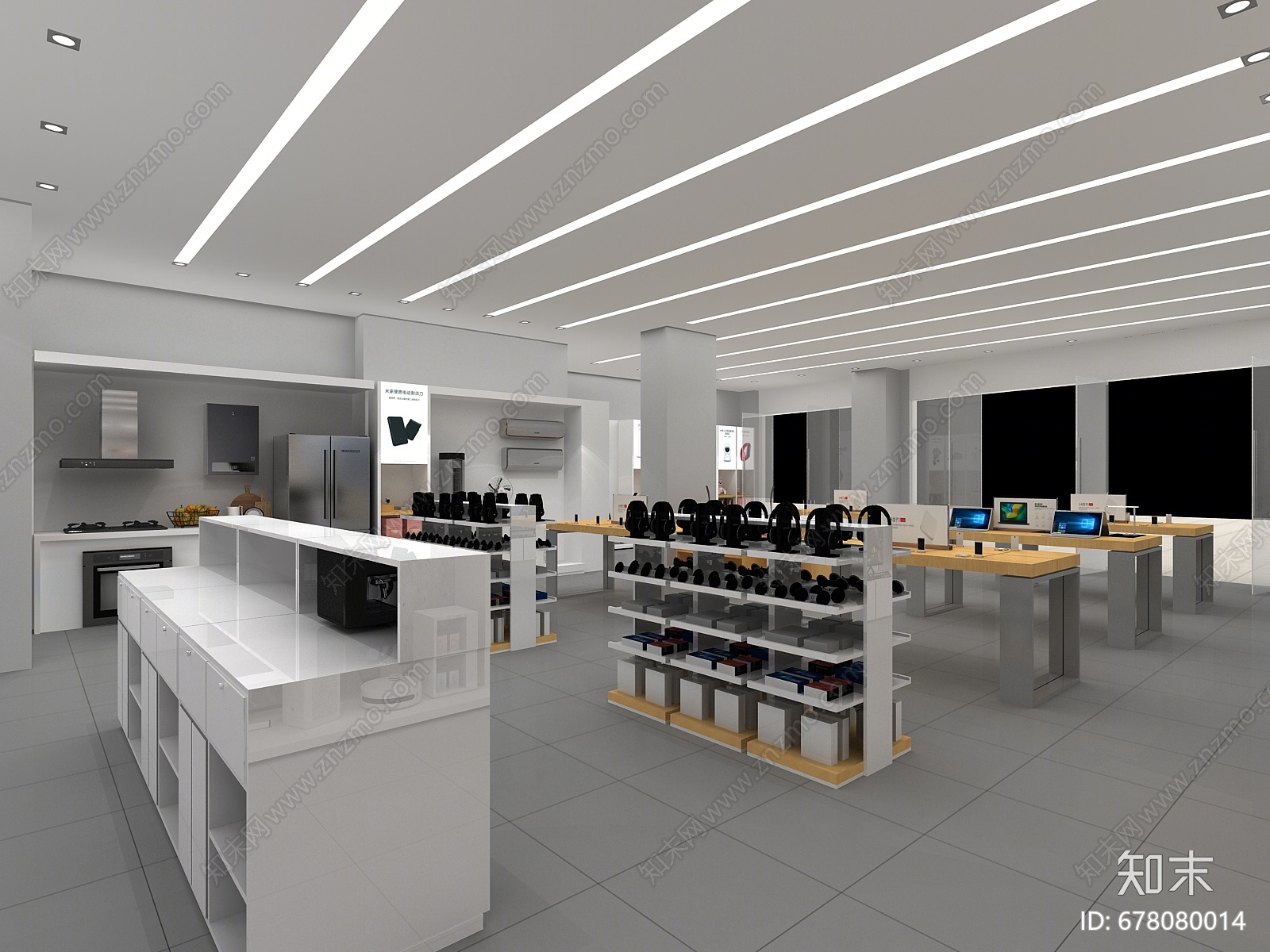 现代手机专卖店3D模型下载【ID:678080014】