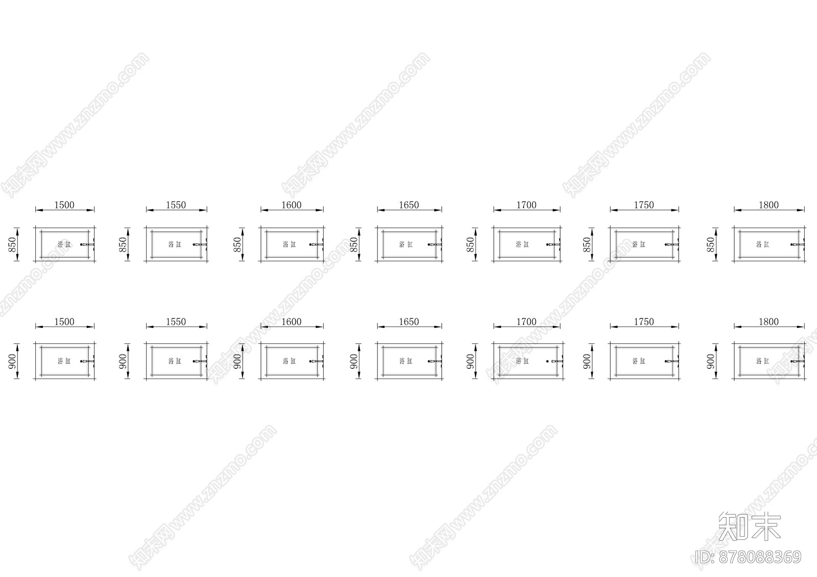 床具图库CAD施工图下载【ID:878088369】