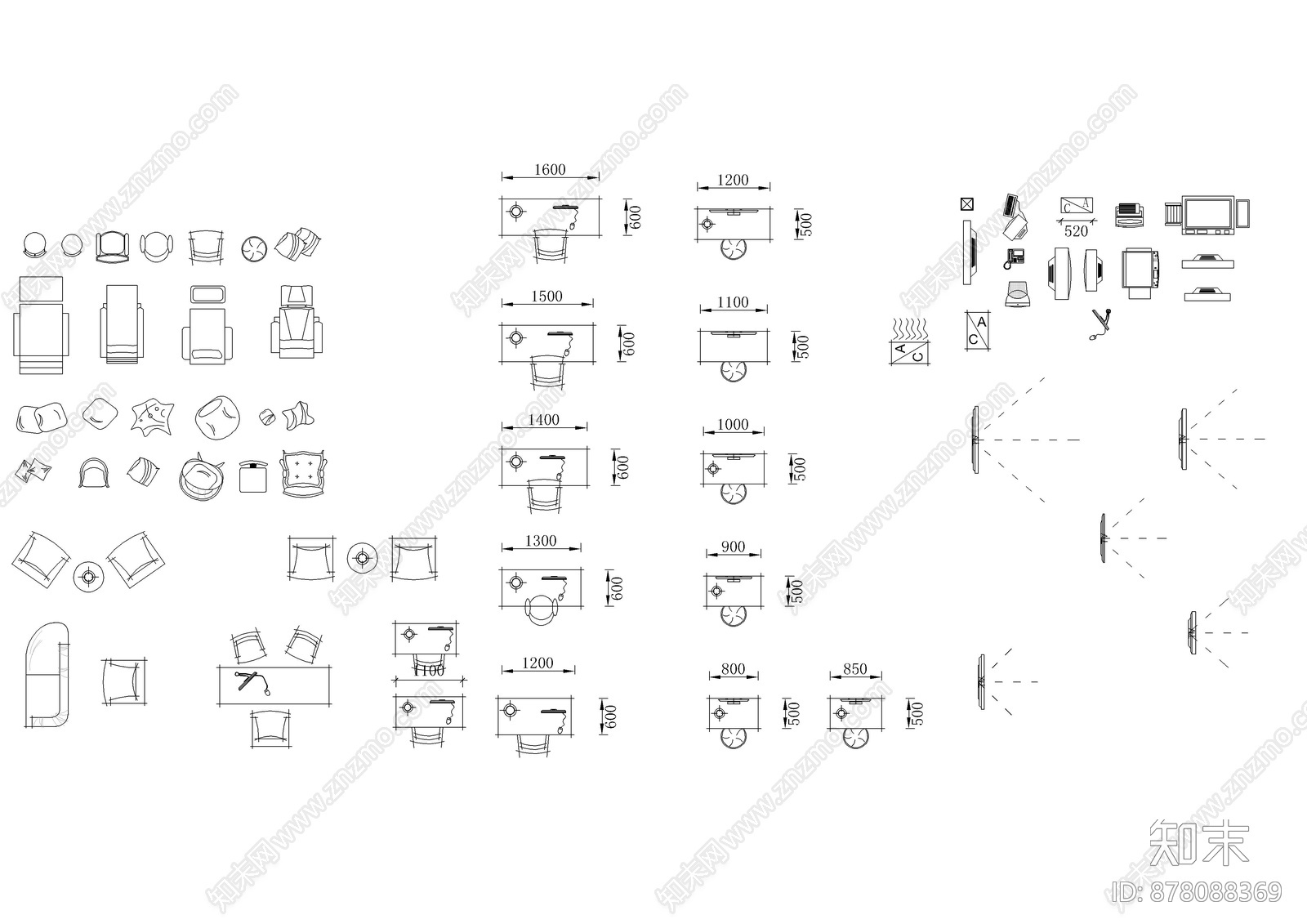 床具图库CAD施工图下载【ID:878088369】