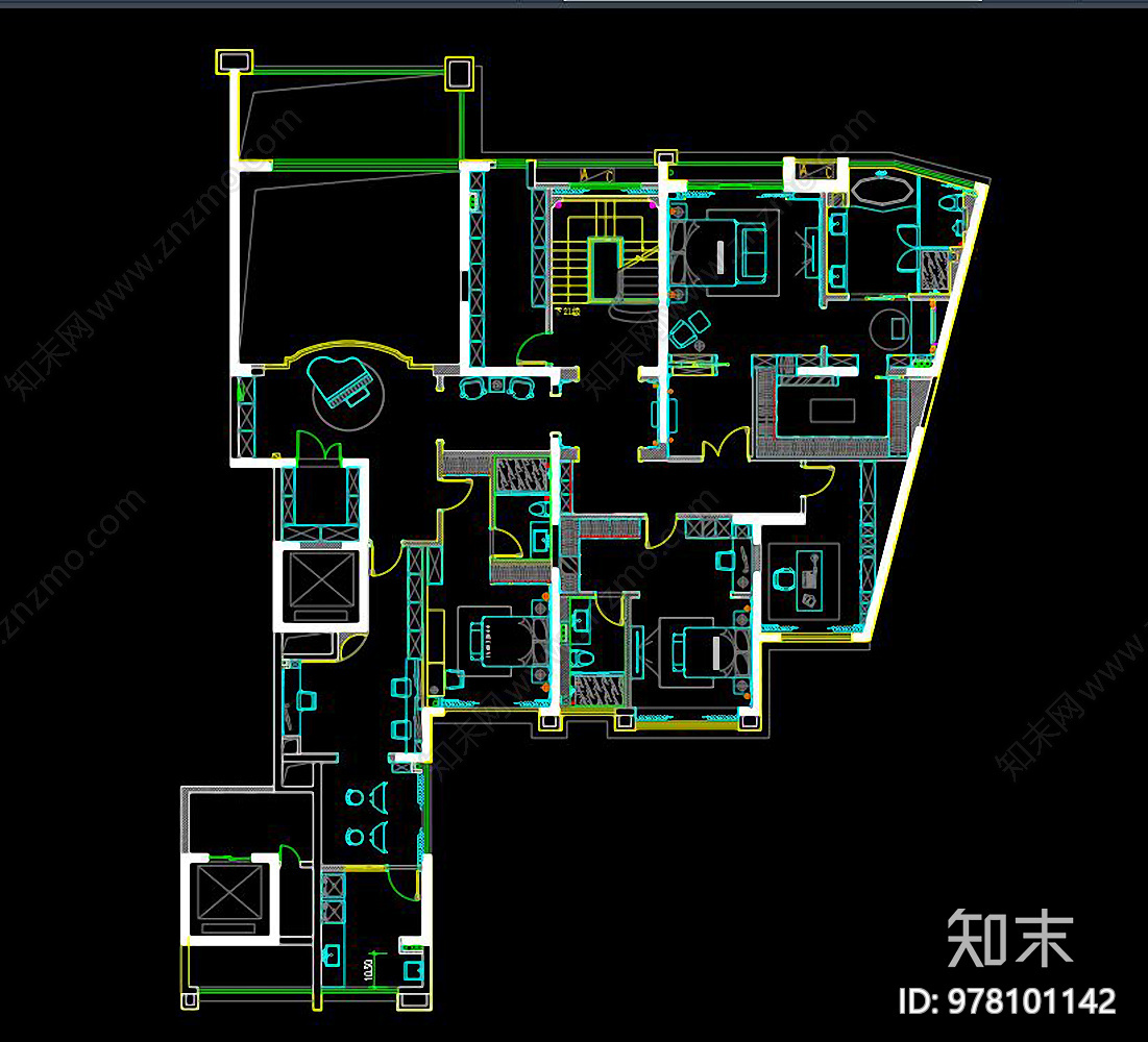 佛山金地天玺施工图下载【ID:978101142】