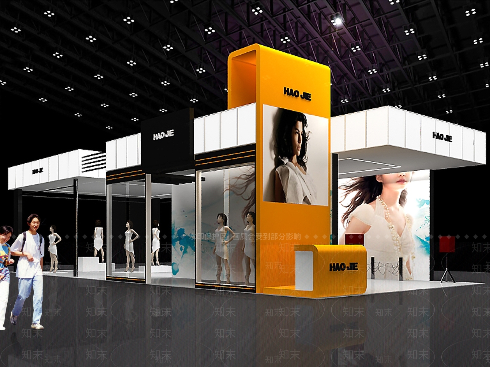 现代服装展厅3D模型下载【ID:378143233】