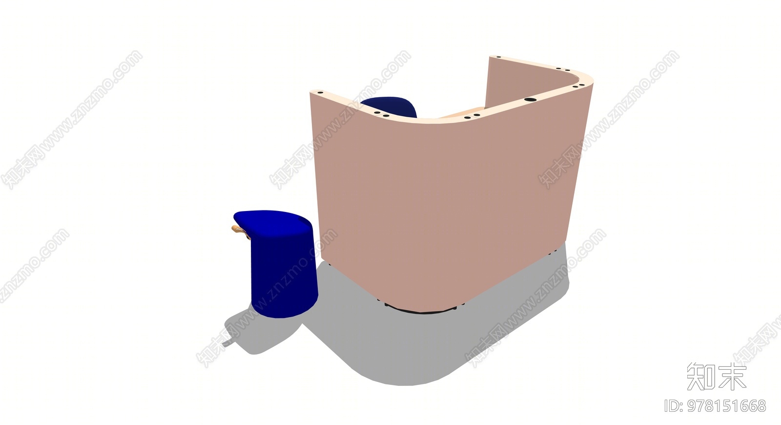 现代办公桌椅SU模型下载【ID:978151668】