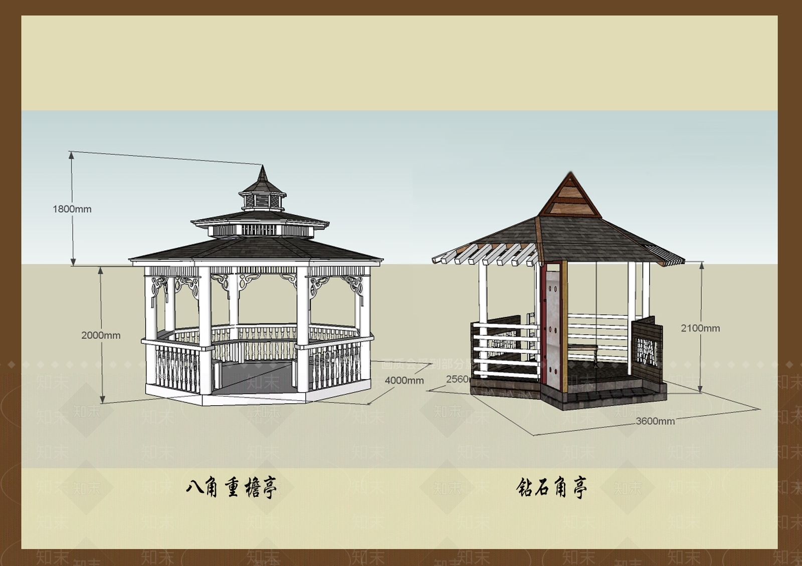 欧式庭院景观SU模型下载【ID:578152993】