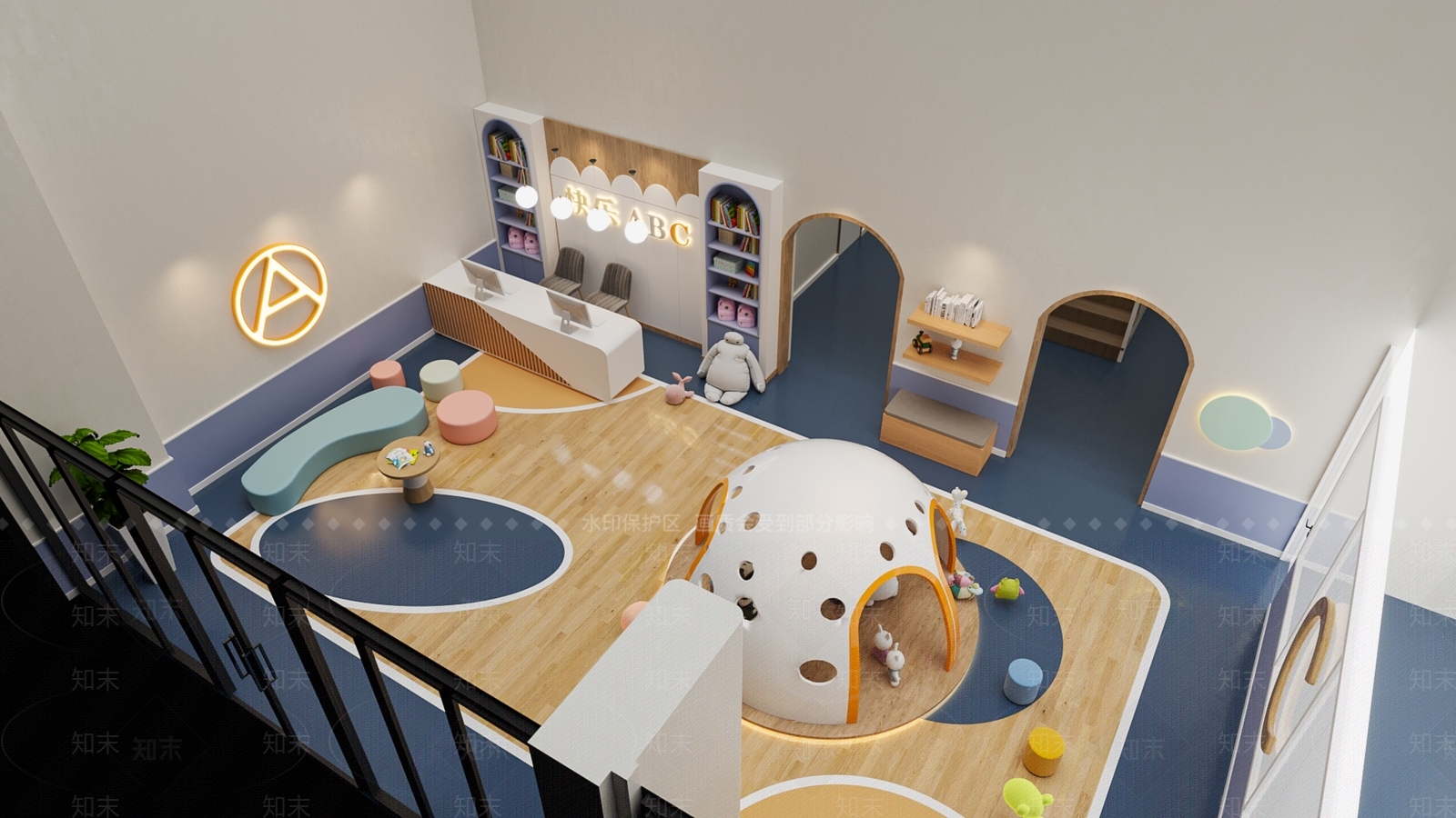 现代幼儿园3D模型下载【ID:378178957】