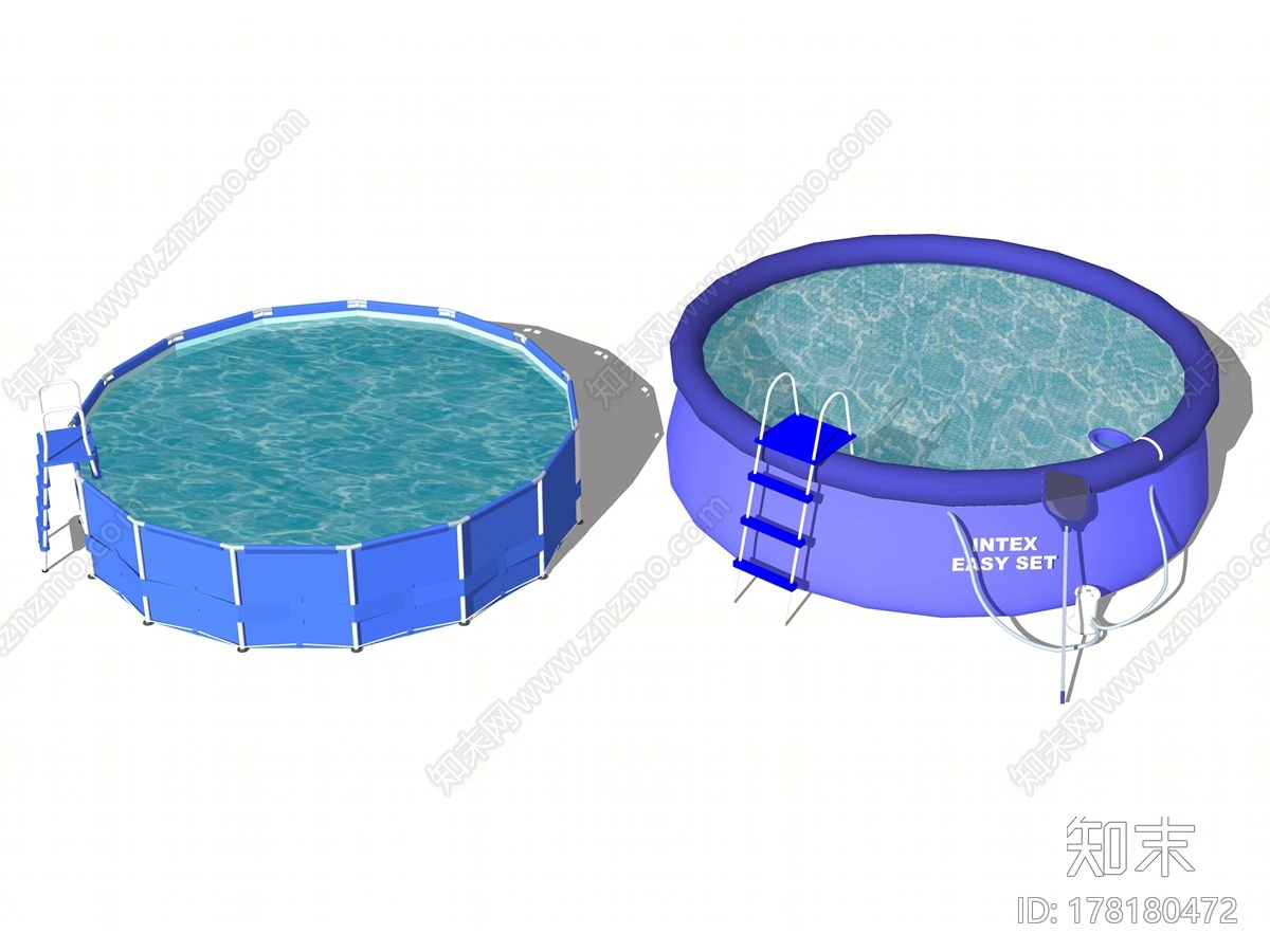 现代充气泳池SU模型下载【ID:178180472】
