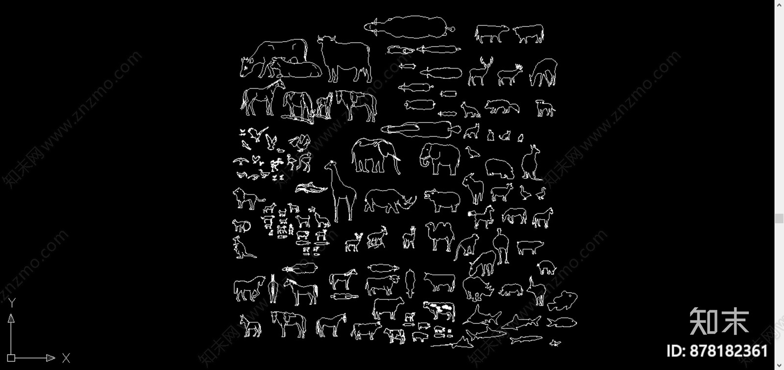 动物图库施工图下载【ID:878182361】