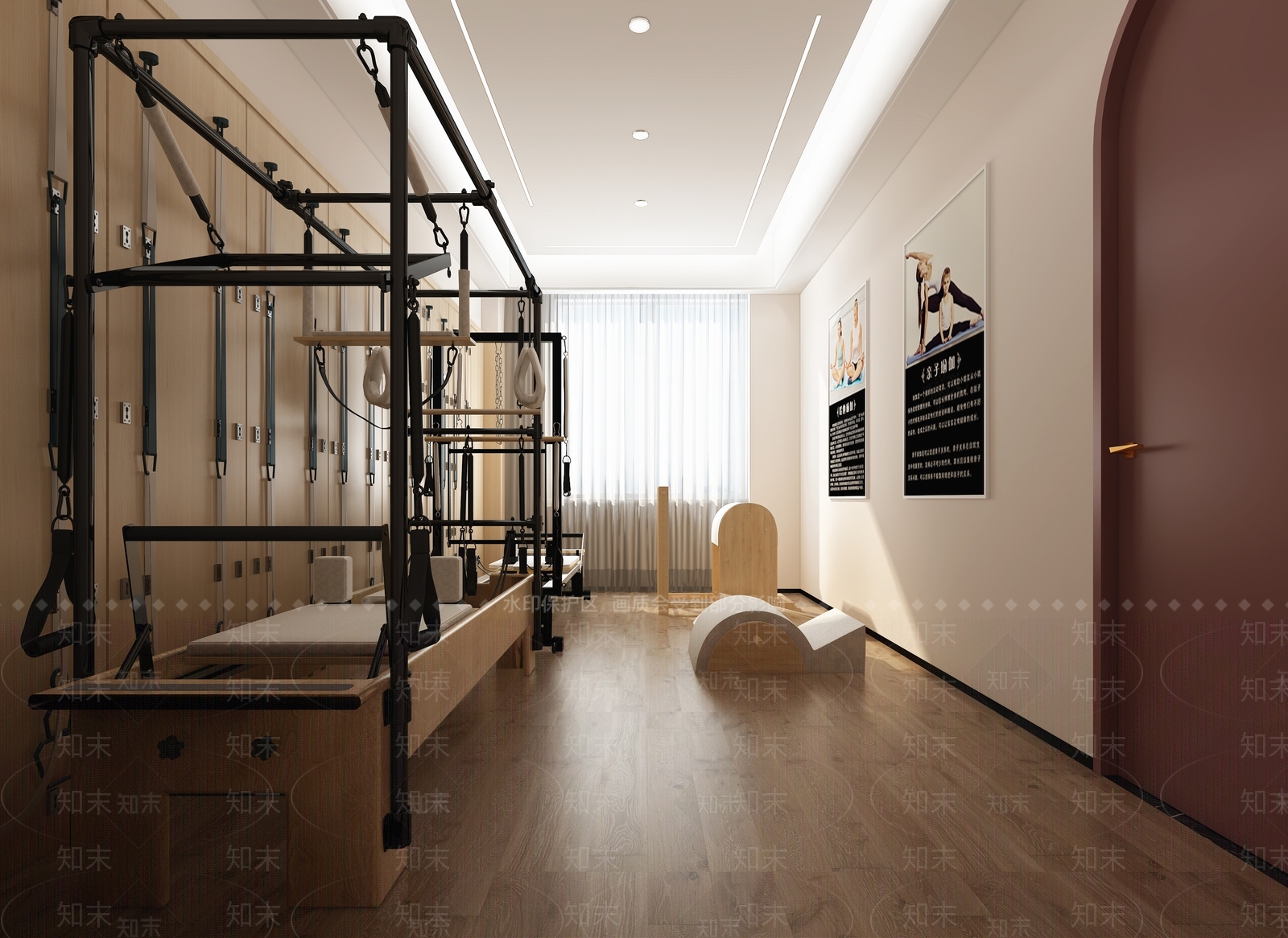 现代瑜伽室3D模型下载【ID:378186810】