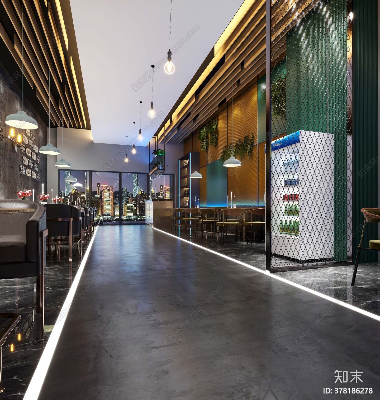 工业风火锅店3D模型下载【ID:378186278】