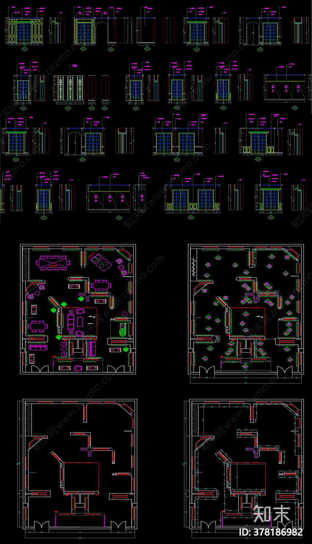 窗帘专卖店CADcad施工图下载【ID:378186982】