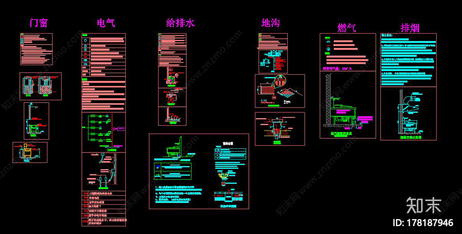 厨房排水大样施工图下载【ID:178187946】