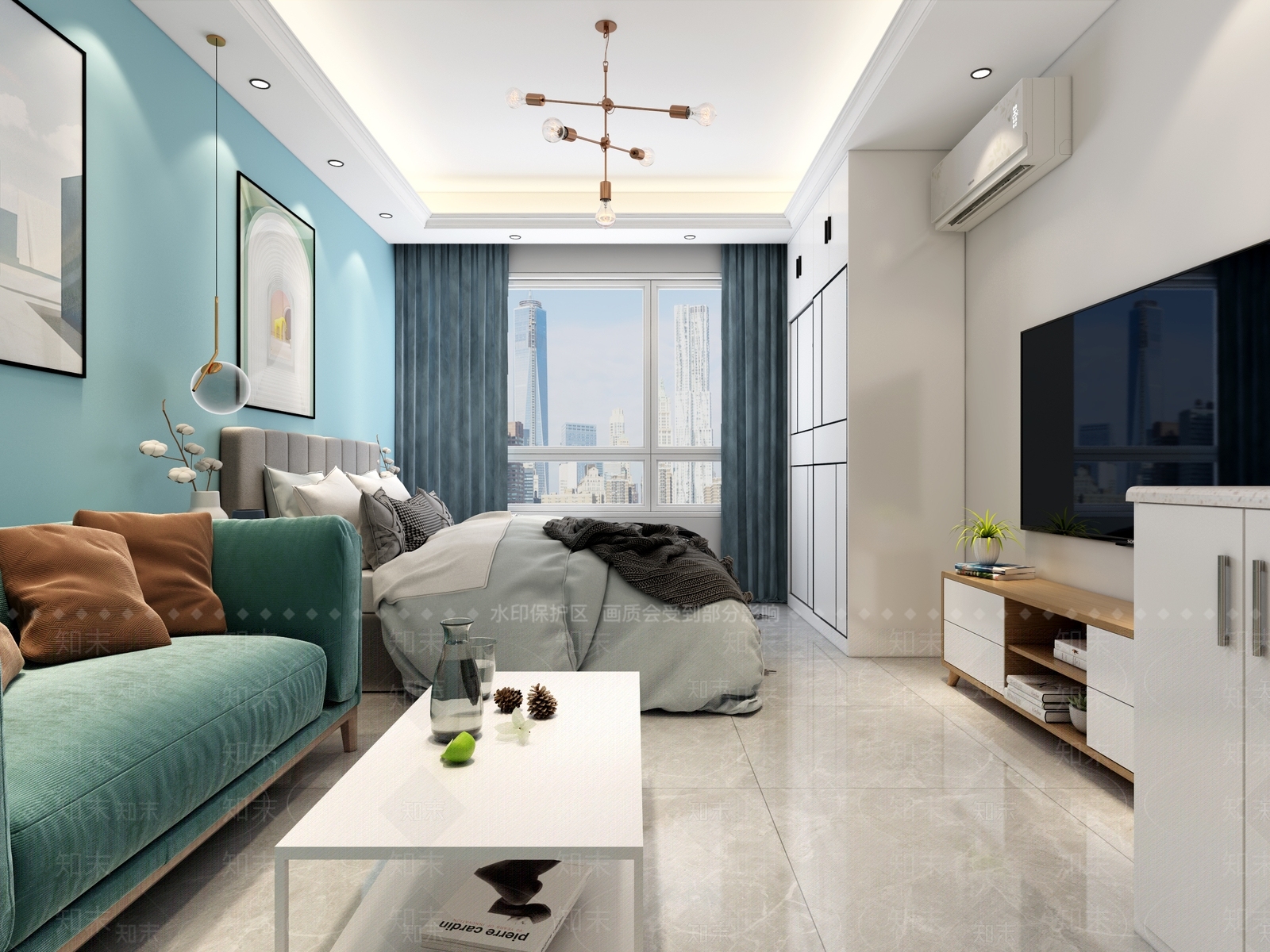 北欧公寓客厅3D模型下载【ID:978235729】