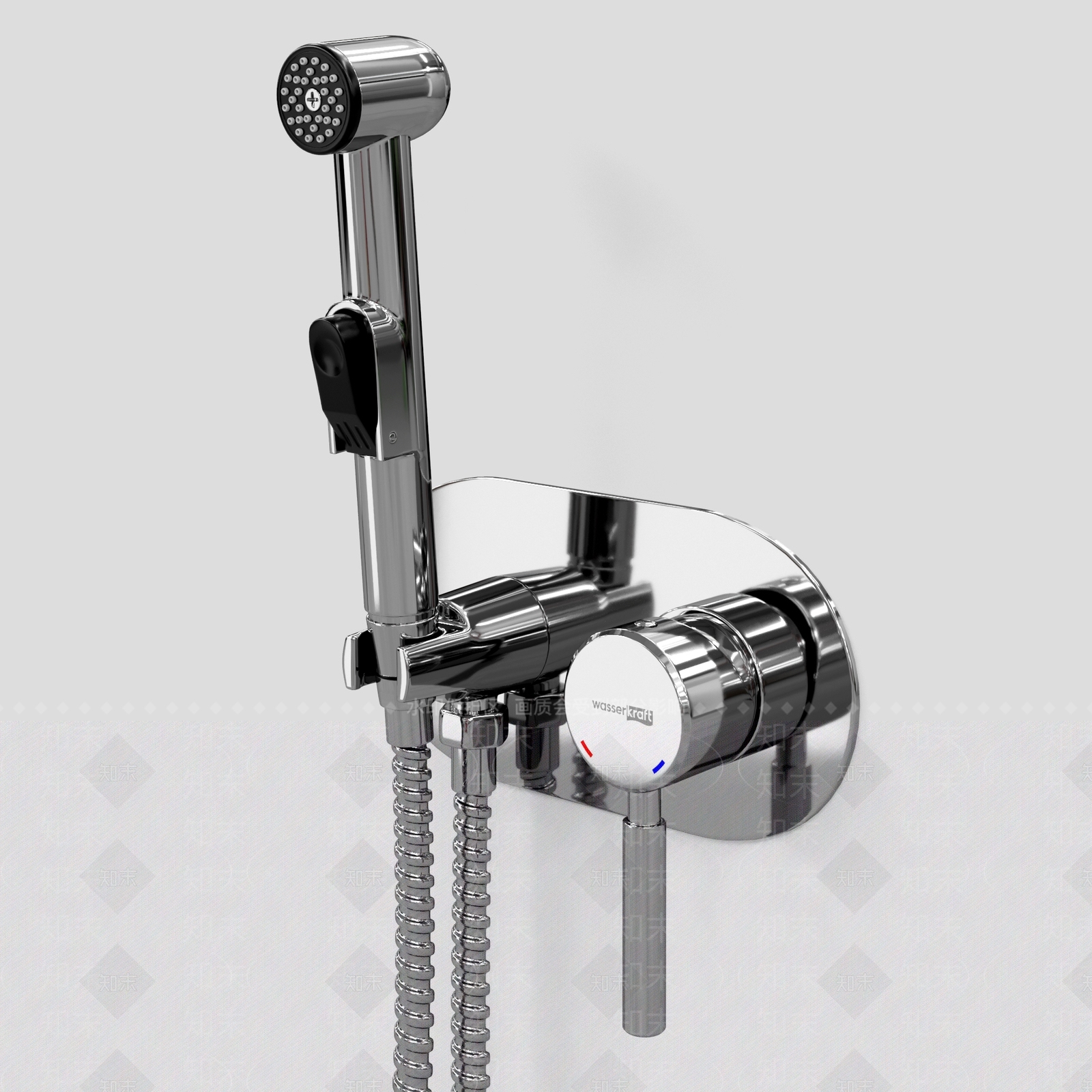 现代淋浴喷头3D模型下载【ID:278284185】
