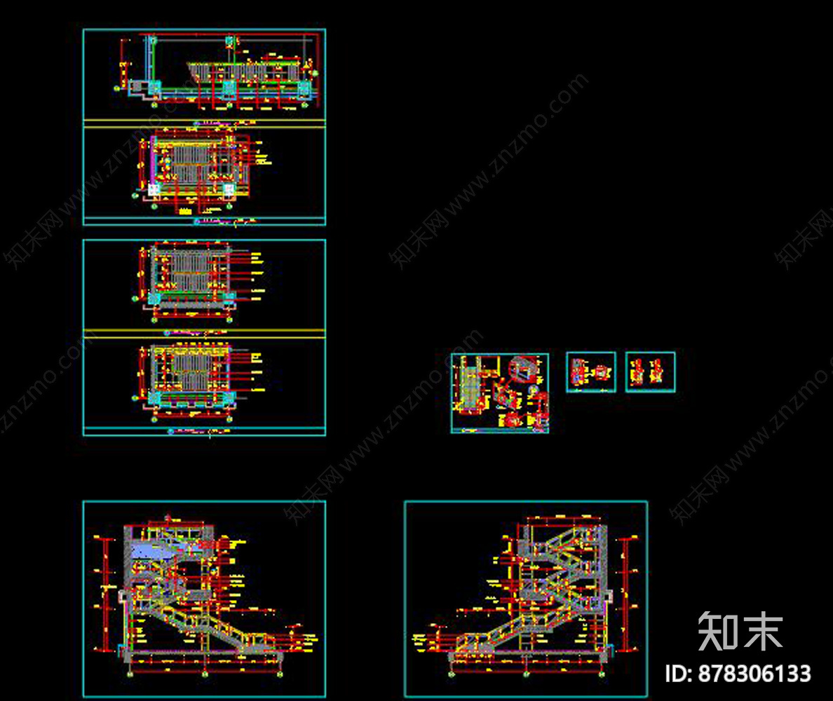 楼梯大样节点CAD图纸施工图下载【ID:878306133】