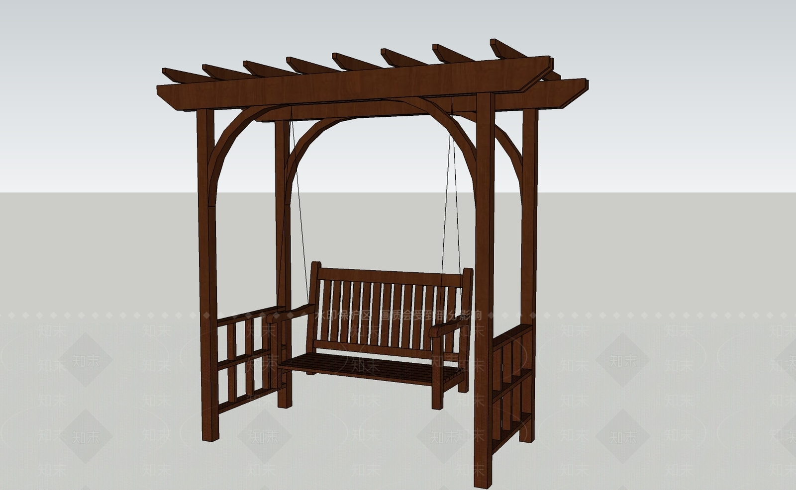 新中式吊椅SU模型下载【ID:978307978】
