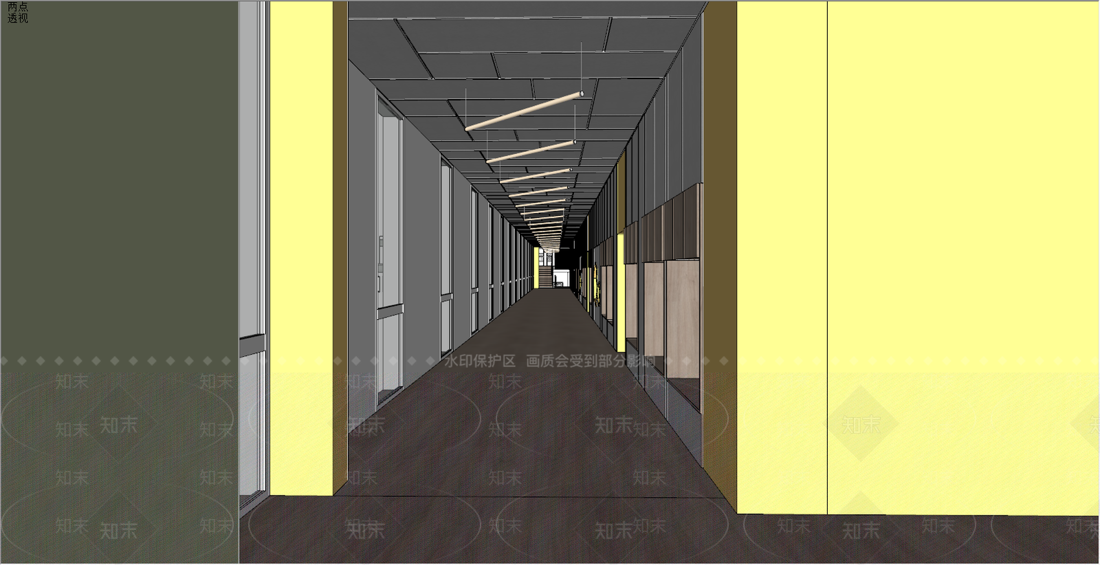 现代风格食堂SU模型下载【ID:578331395】