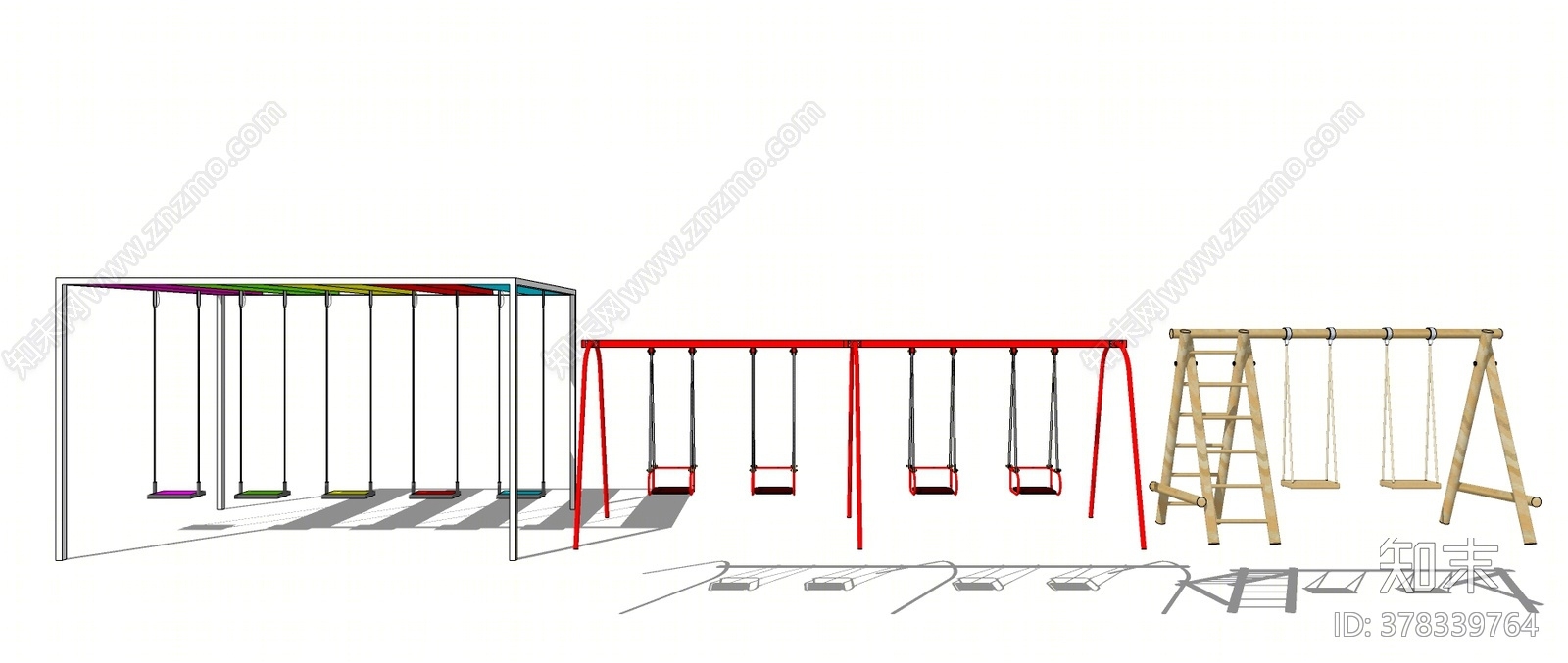 现代秋千SU模型下载【ID:378339764】