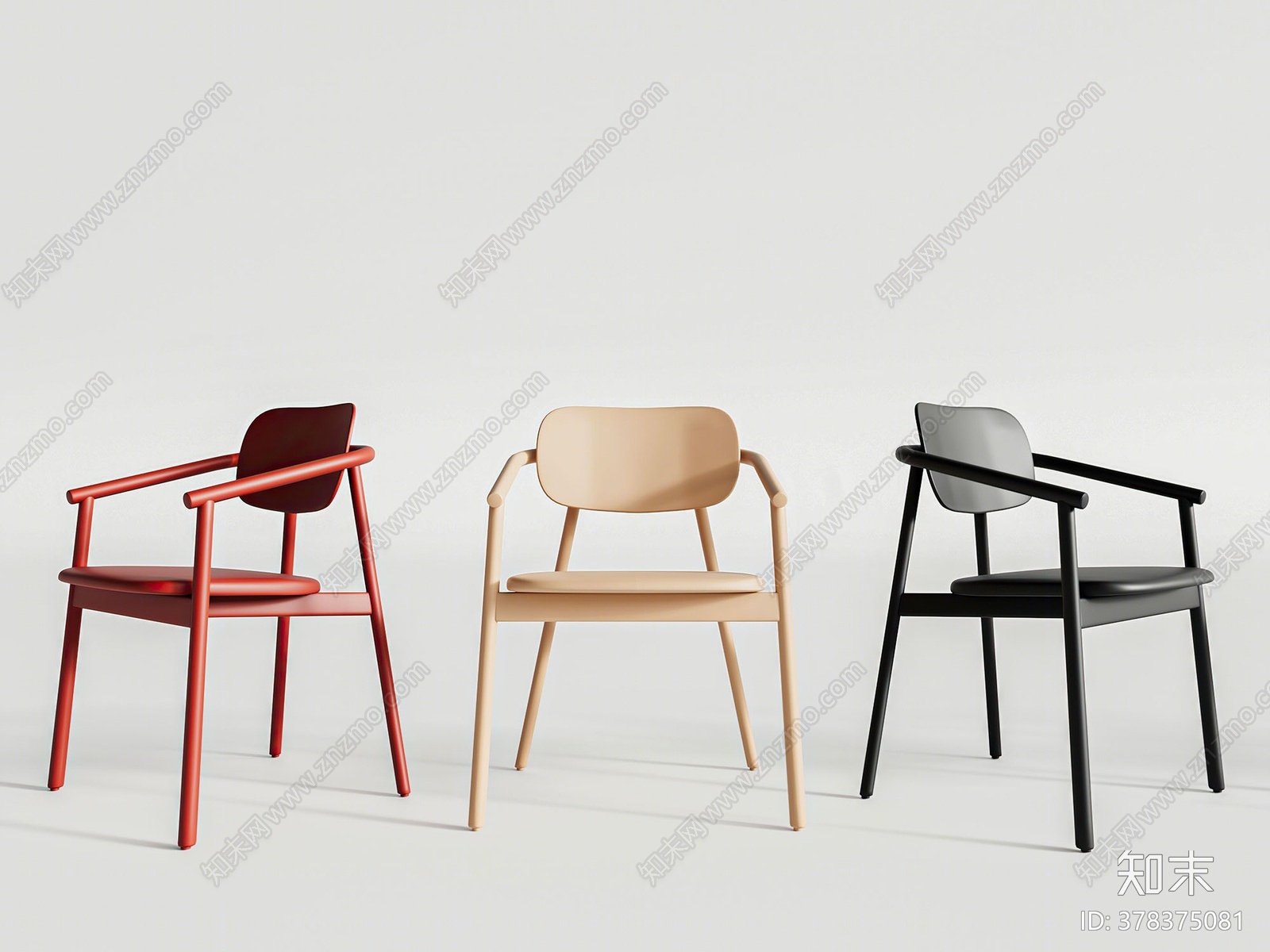 北欧单椅3D模型下载【ID:378375081】