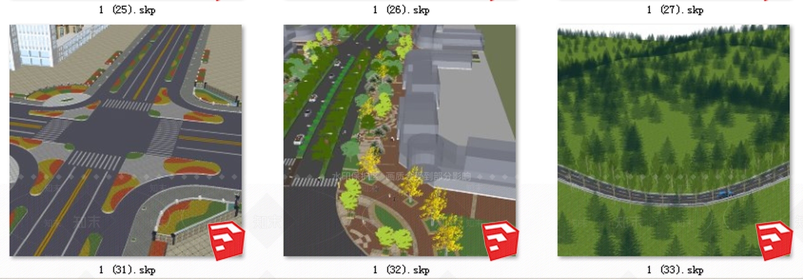 现代道路SU模型下载【ID:978385737】