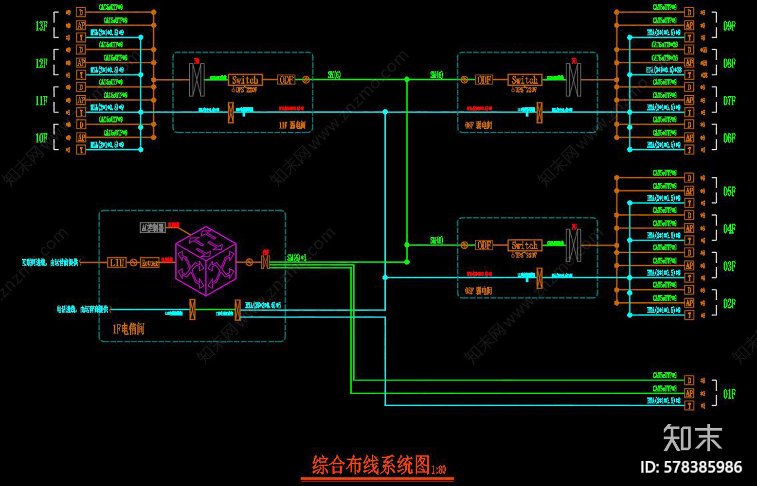 某连锁酒店cad施工图下载【ID:578385986】