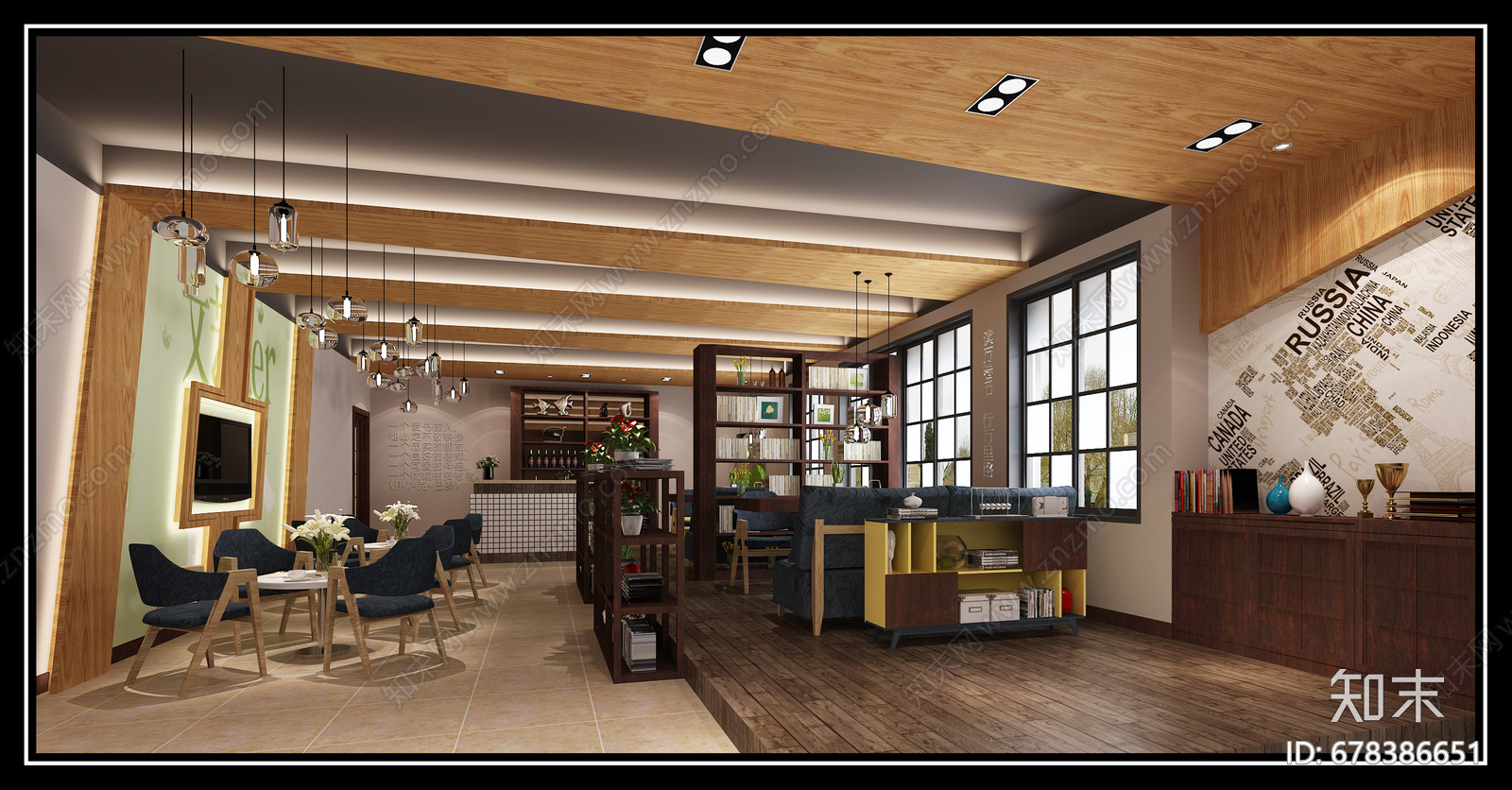 全套书吧CADcad施工图下载【ID:678386651】