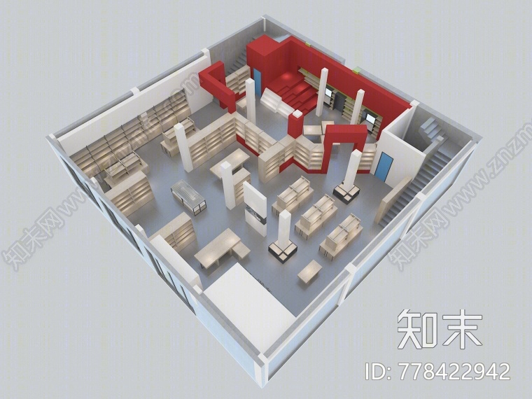 现代文华书店3D模型下载【ID:778422942】