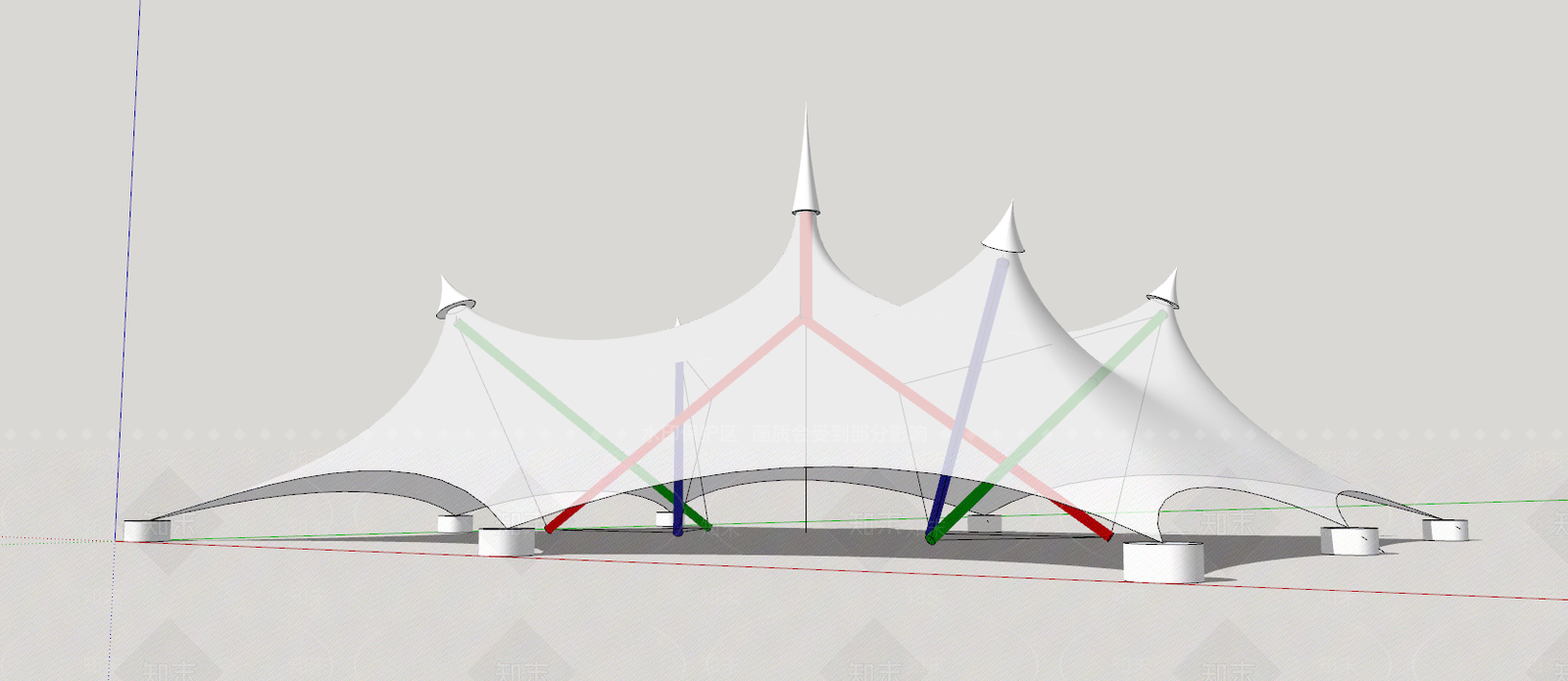 现代遮阳棚SU模型下载【ID:378431309】