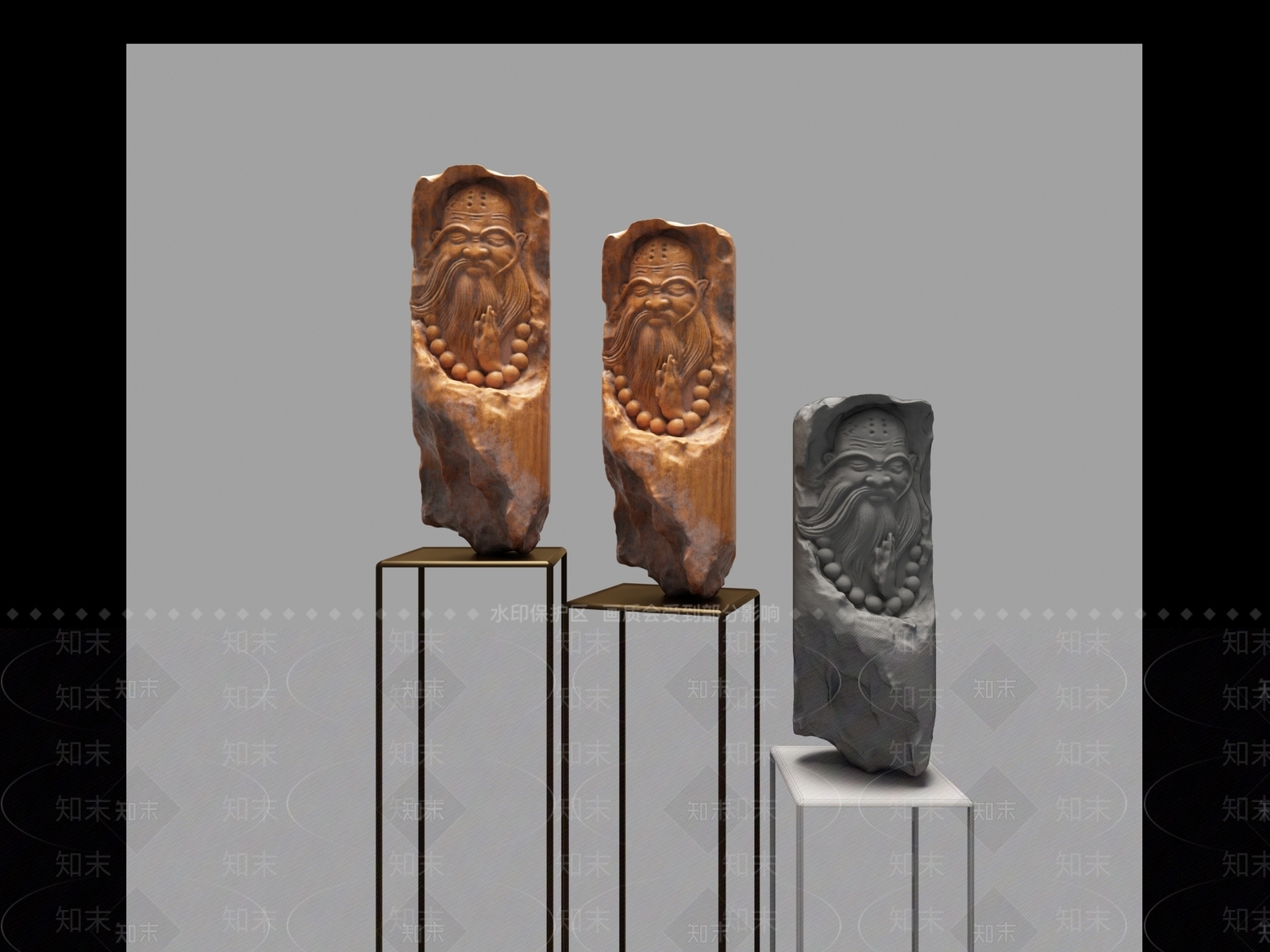 新中式根雕3D模型下载【ID:378435854】