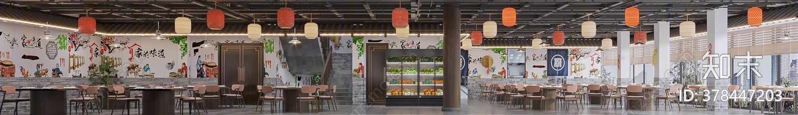 新中式火锅店3D模型下载【ID:378447203】