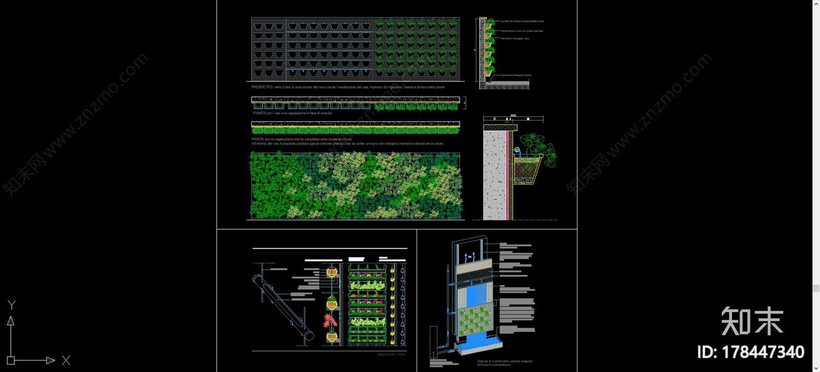 植物景墙施工图下载【ID:178447340】