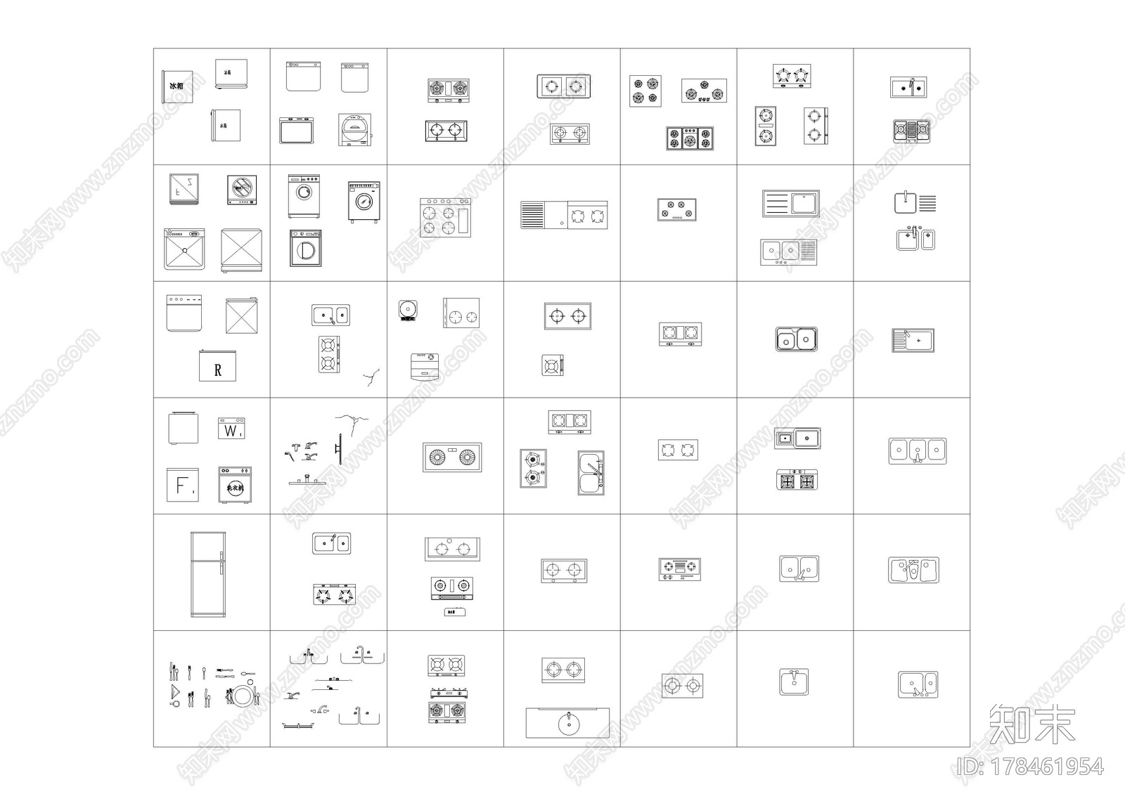 厨房用品施工图下载【ID:178461954】