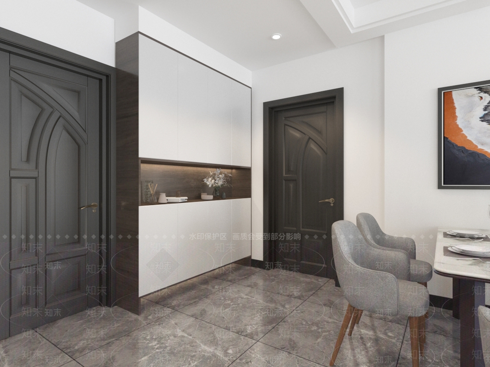 现代客餐厅3D模型下载【ID:878495391】