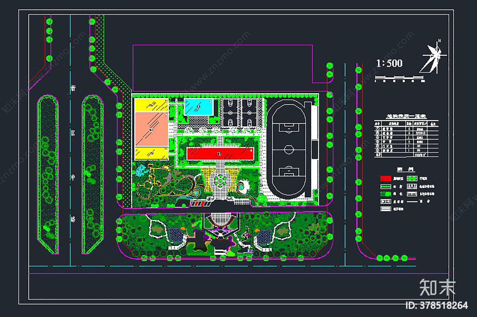 校园绿化规划图纸施工图下载【ID:378518264】