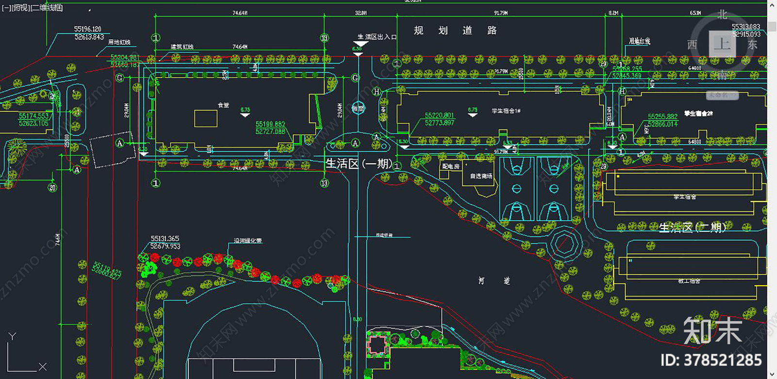 学校景观方案cad施工图下载【ID:378521285】