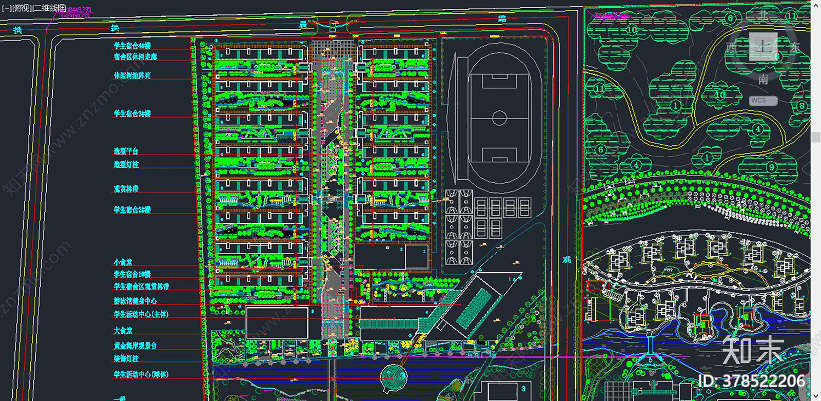 学院规划cad施工图下载【ID:378522206】