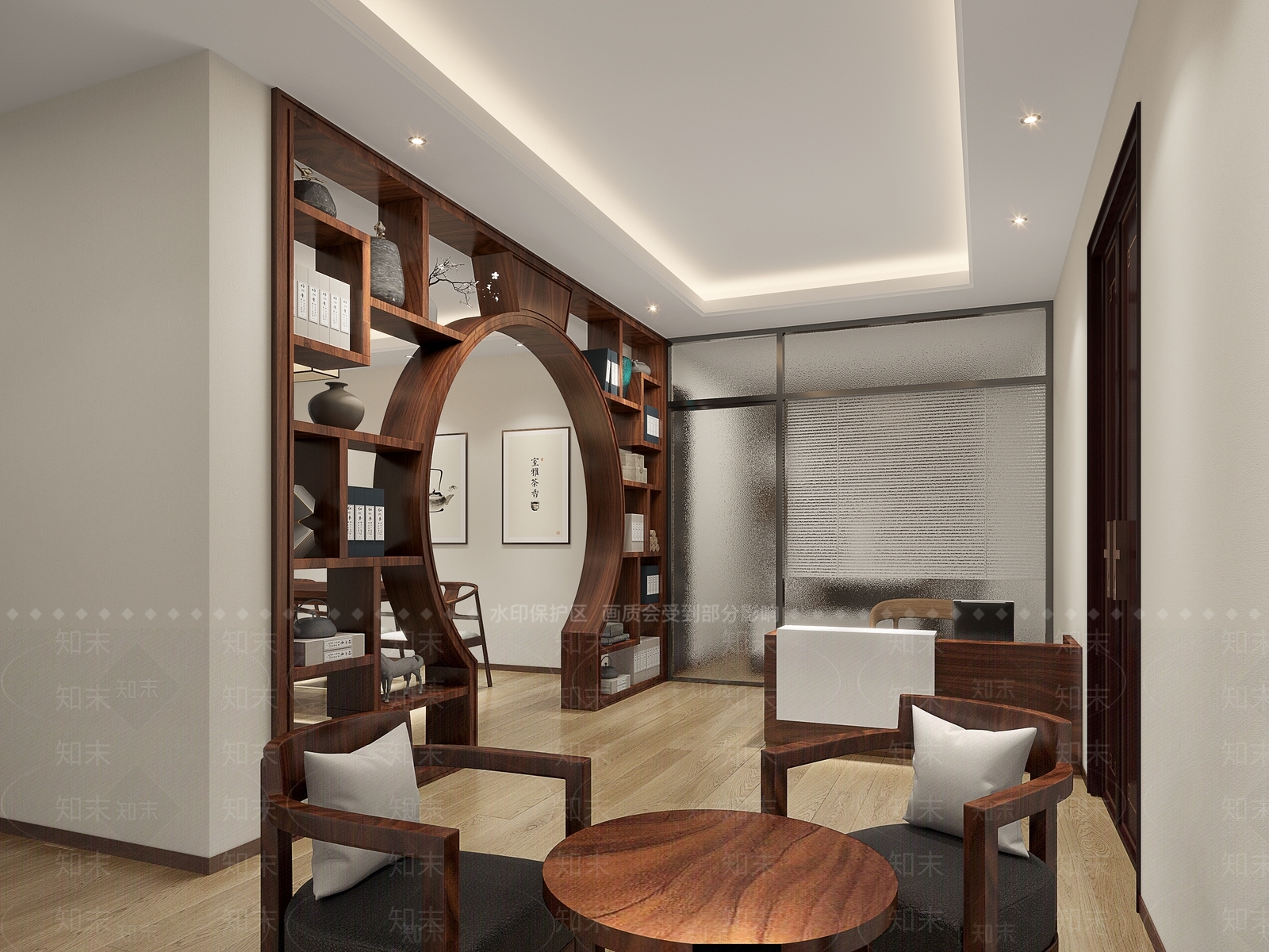 新中式茶水间3D模型下载【ID:678547578】