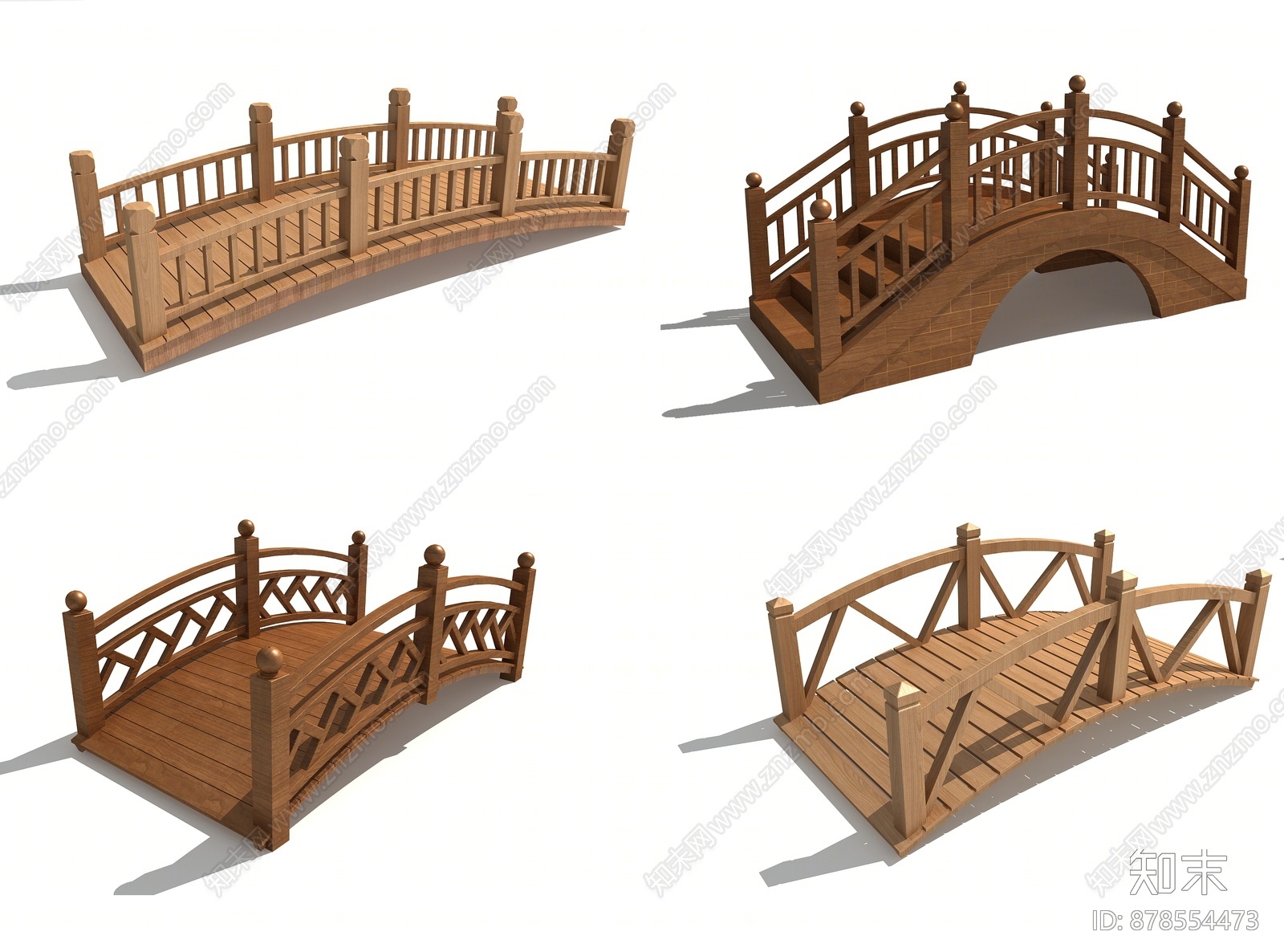 新中式桥3D模型下载【ID:878554473】