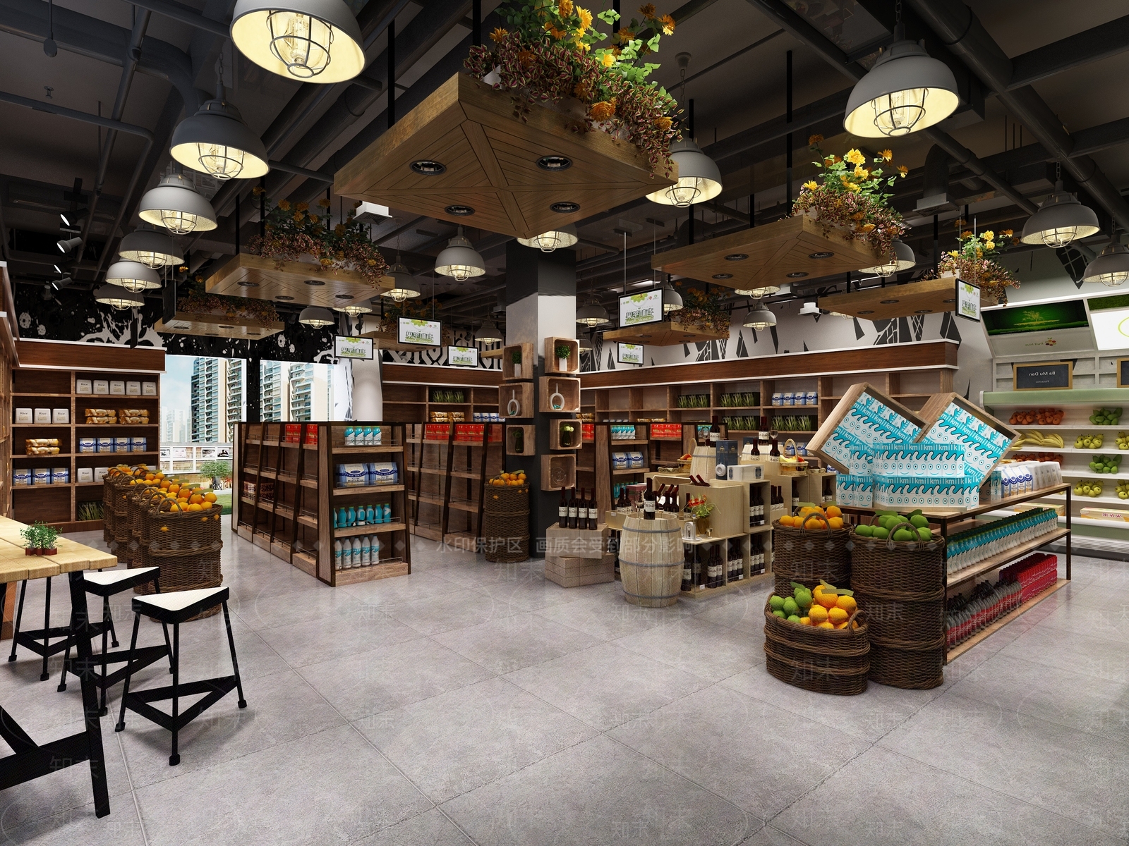 工业风超市3D模型下载【ID:578559305】