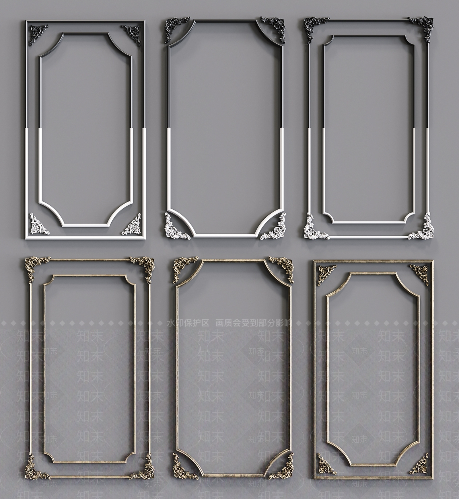 欧式古典线条3D模型下载【ID:878560678】
