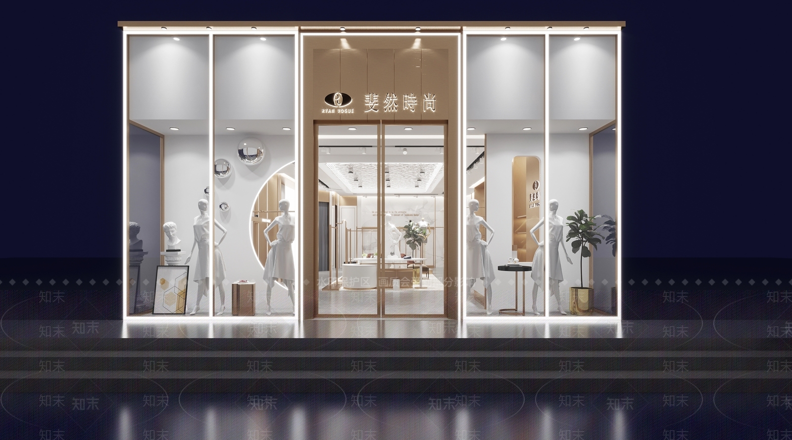 现代服装店3D模型下载【ID:378567212】