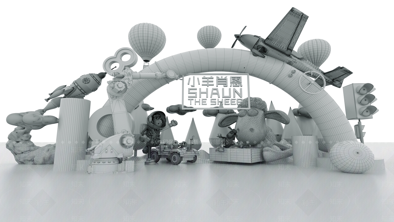 现代美陈3D模型下载【ID:578572467】