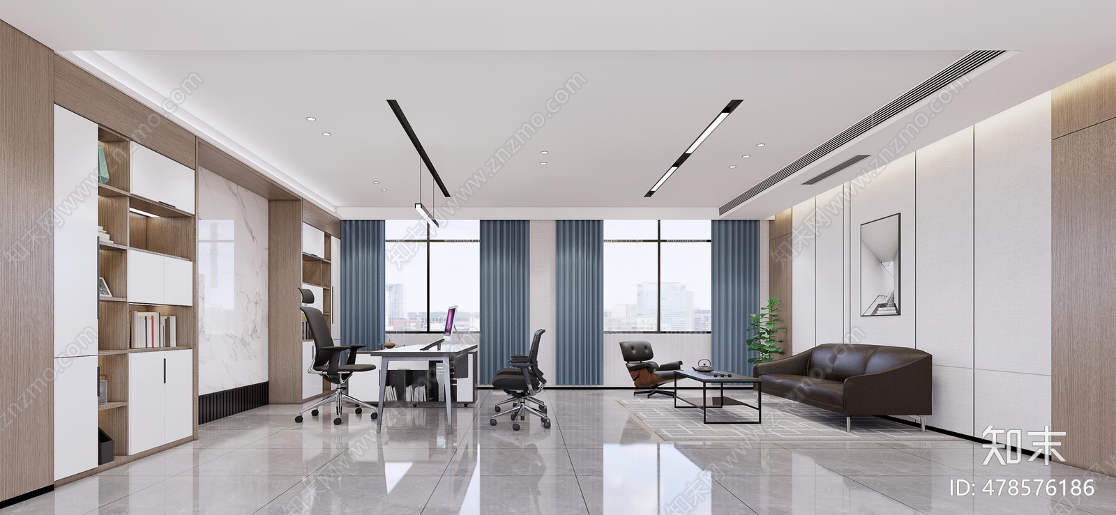 办公室cad施工图下载【ID:478576186】