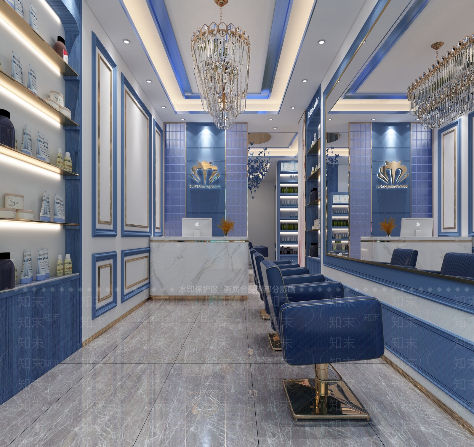 简欧美发店3D模型下载【ID:378588427】
