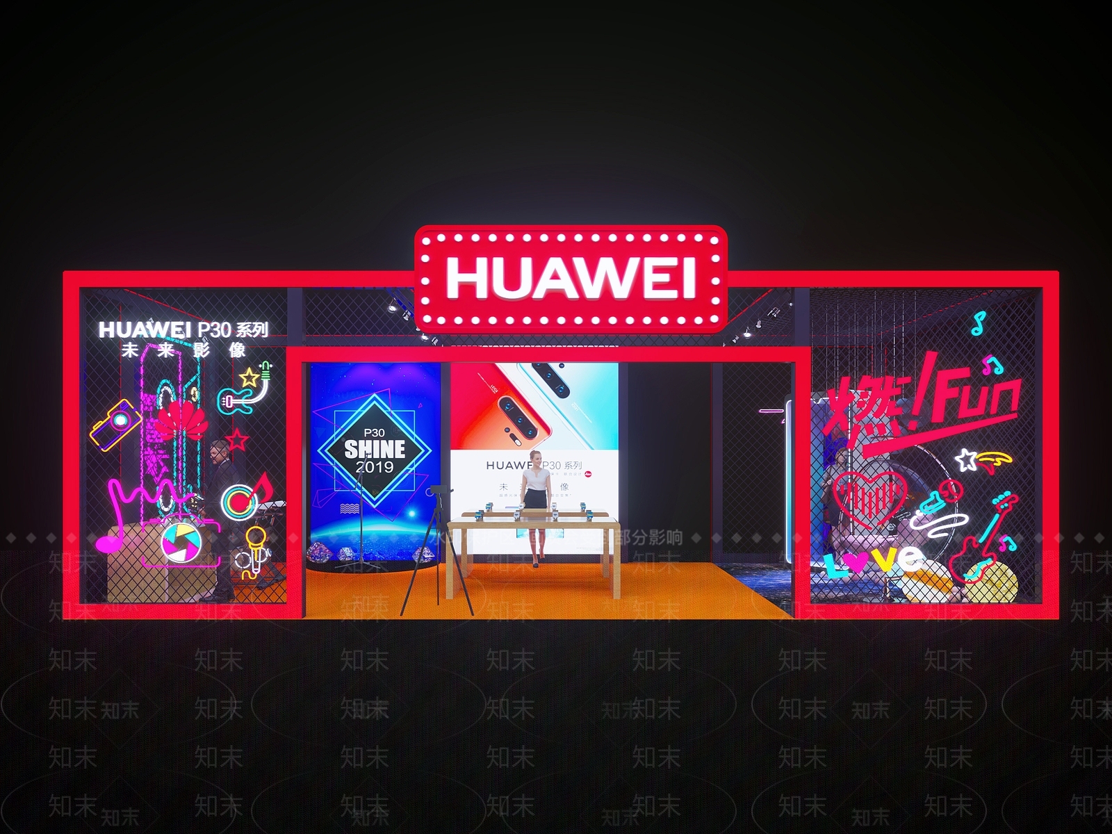 现代商场展区3D模型下载【ID:378613421】